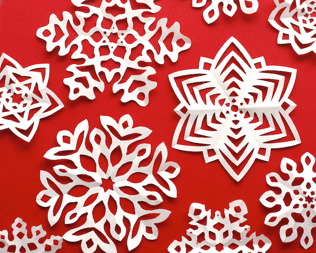 Fold + Cut Kirigami Snowflakes