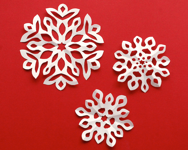 kirigami snowflakes set three
