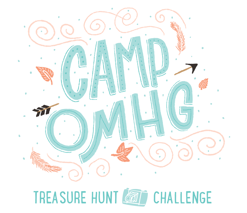 Camp OMHG Treasure Hunt Photo Challenge, lettering by Shauna Lynn Panczyszyn for Oh My! Handmade