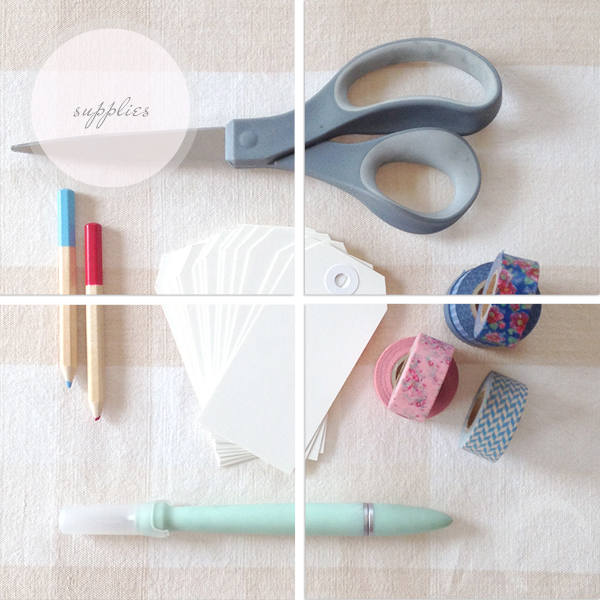 DIY Washi Tape Bunny Stickers - supplies