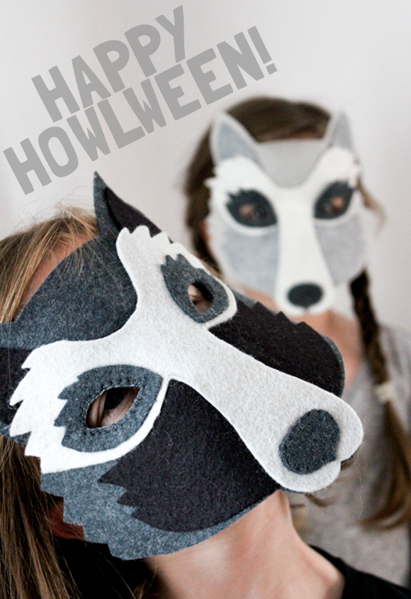 DIY wolf mask tutorial, wool felt wolf mask, oh my handmade