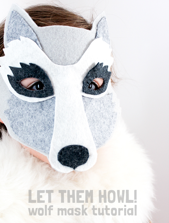DIY wolf mask tutorial, wool felt wolf mask, oh my handmade