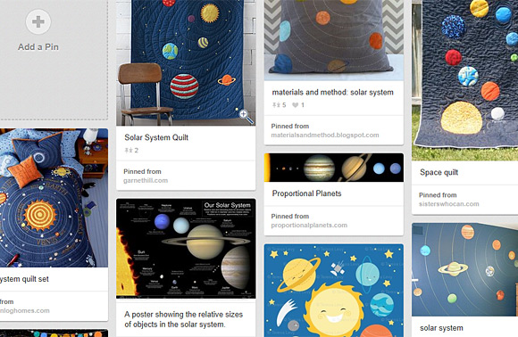 Solar system quilt board on Pinterest