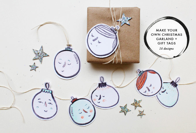 PDF Christmas garland and gift tag set from Evie Barrow